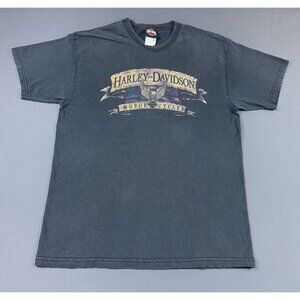 Vintage Y2K Harley Davidson Maryland Elkridge Eagle Bike Sun Fade Large Shirt